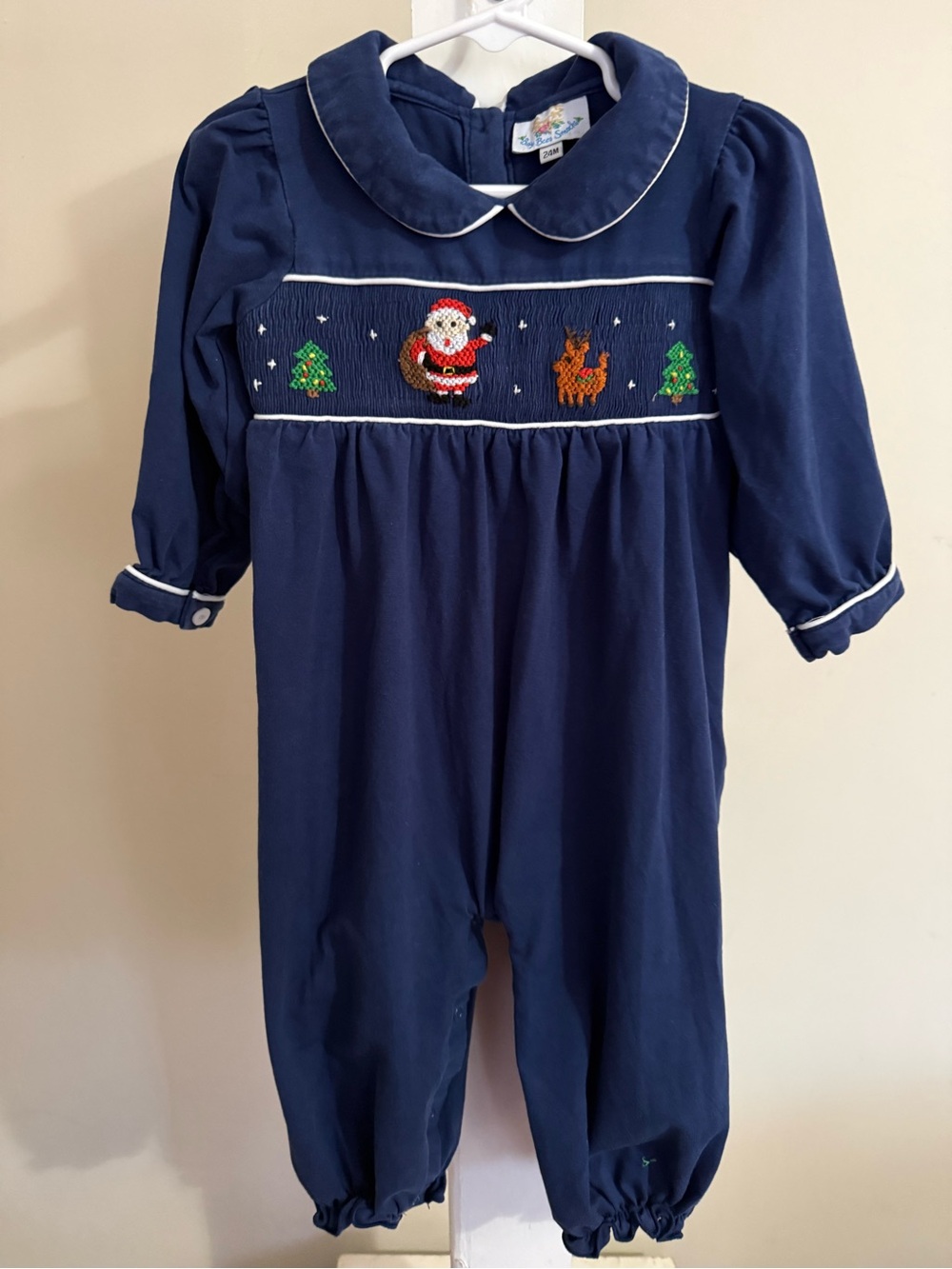 Busy Bee Smocks Smocked Christmas Romper